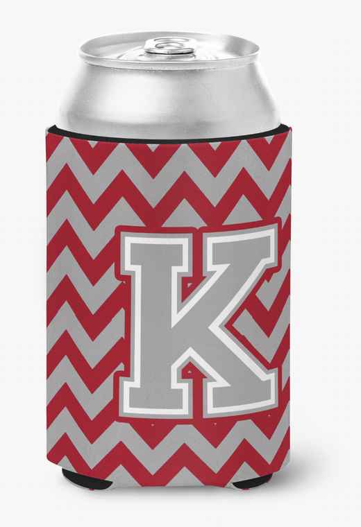 Monogram Letter Chevron Can or Bottle Hugger - 638508273116