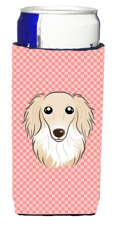 Checkerboard Design with Dog Ultra Hugger for slim cans - 615872916610