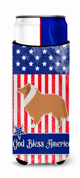 USA Patriotic Dog Ultra Hugger for slim cans - 638508495044