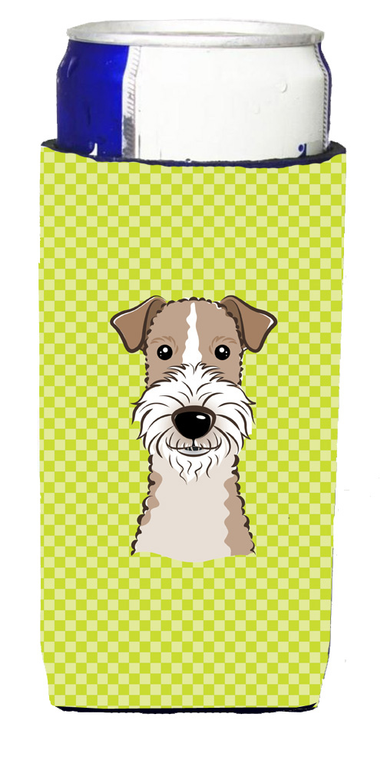 Checkerboard Design with Dog Ultra Hugger for slim cans - 615872916344