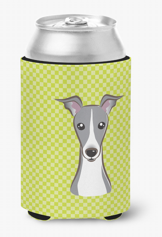 Dog Face Checkerboard Can or Bottle Hugger - 615872893911