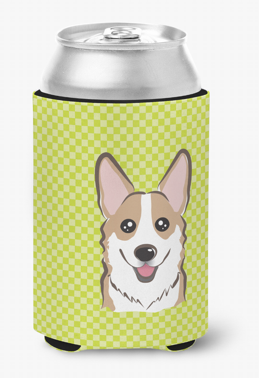 Dog Face Checkerboard Can or Bottle Hugger - 615872894086