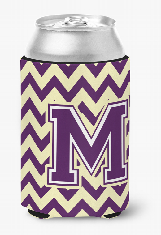 Monogram Letter Chevron Can or Bottle Hugger - 638508276667