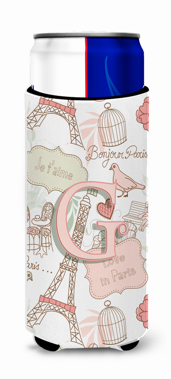 Letter Love in Paris Pink Ultra Hugger for slim cans - 638508021465