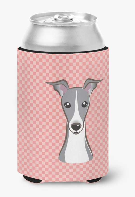 Dog Face Checkerboard Can or Bottle Hugger - 615872893294