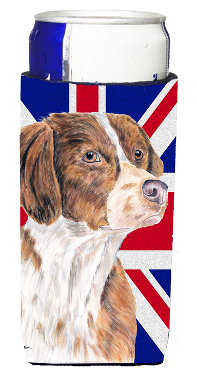English Union Jack British Flag Design with Dog Ultra Hugger for slim cans - 615872822034