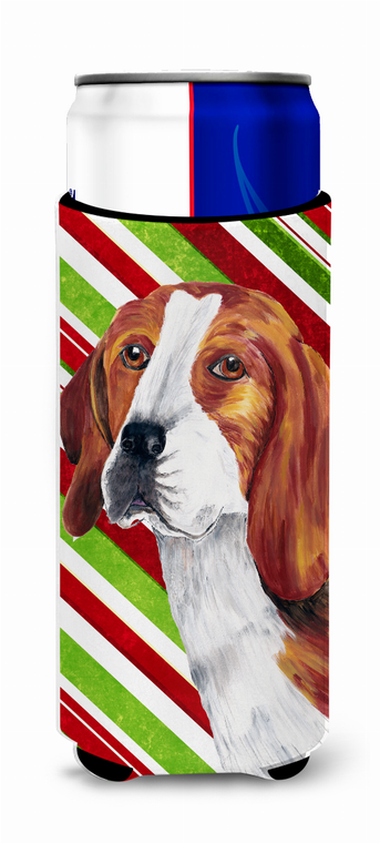 Candy Cane Christmas Design with Dog Ultra Hugger for slim cans - 615872739059