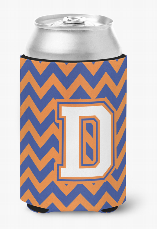 Monogram Letter Chevron Can or Bottle Hugger - 638508277091