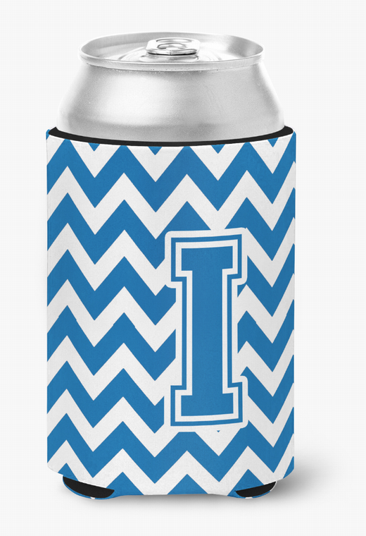 Monogram Letter Chevron Can or Bottle Hugger - 638508276100