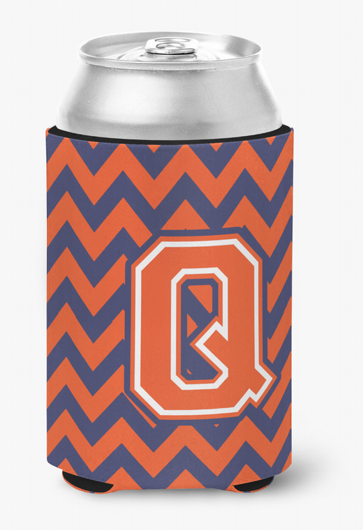 Monogram Letter Chevron Can or Bottle Hugger - 638508272928