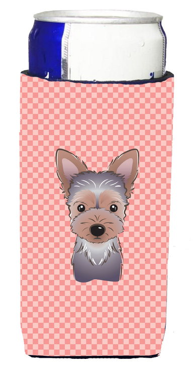 Checkerboard Design with Dog Ultra Hugger for slim cans - 615872916818