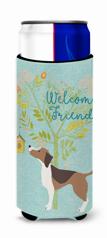 Welcome Friends with Dog Ultra Hugger for slim cans - 652259201679