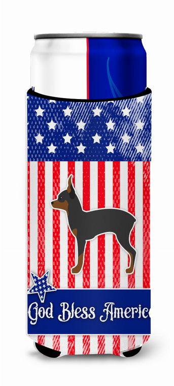 USA Patriotic Dog Ultra Hugger for slim cans - 638508494757