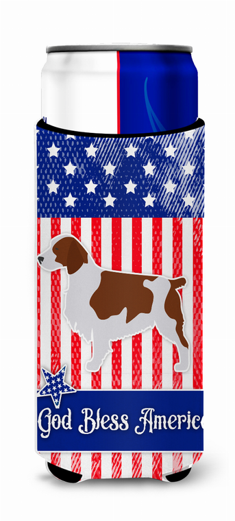 USA Patriotic Dog Ultra Hugger for slim cans - 638508494887