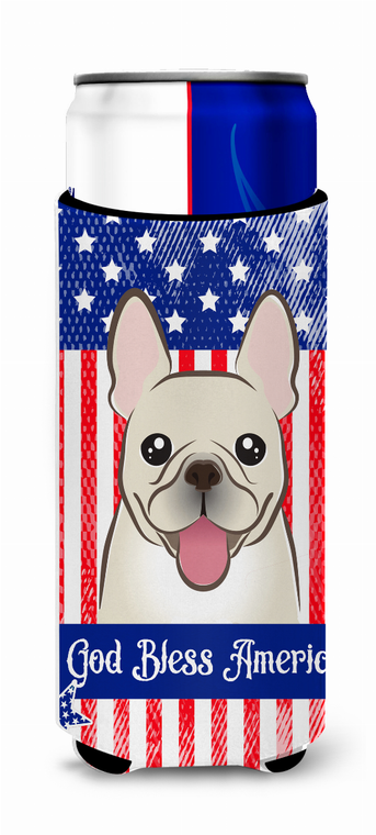 American Flag and Dog Ultra Hugger for slim cans - 638508203953