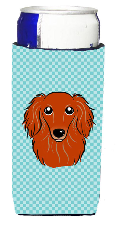 Checkerboard Design with Dog Ultra Hugger for slim cans - 615872915392