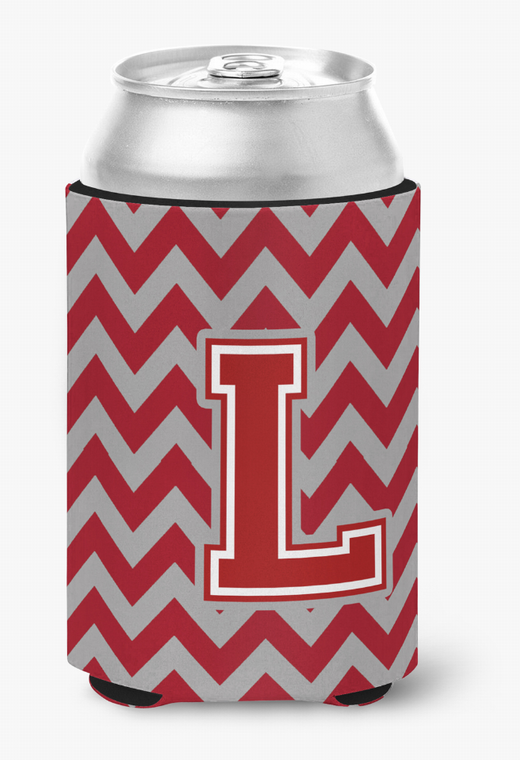 Monogram Letter Chevron Can or Bottle Hugger - 638508274625