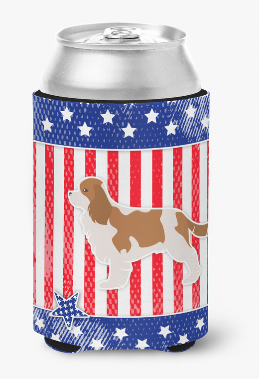 USA Patriotic Dog Design Can or Bottle Hugger - 638508504326