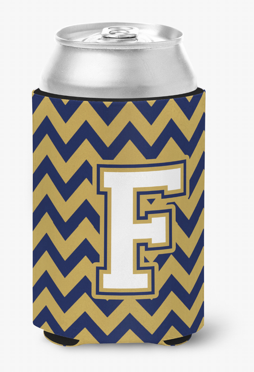 Monogram Letter Chevron Can or Bottle Hugger - 638508276339
