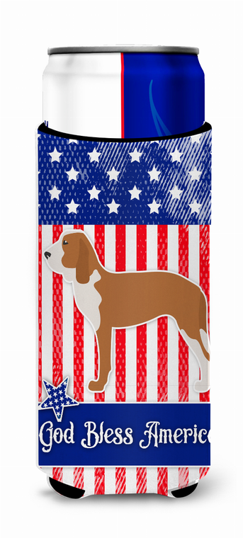 USA Patriotic Dog Ultra Hugger for slim cans - 638508494795
