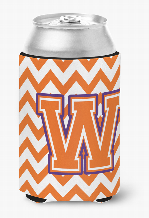 Monogram Letter Chevron Can or Bottle Hugger - 638508277800