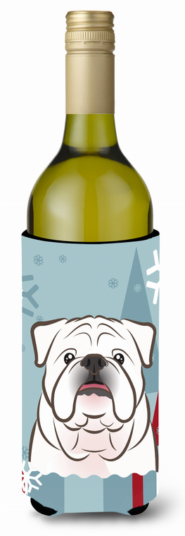 Winter Holiday Dog Design Wine Bottle Hugger - 638508124296