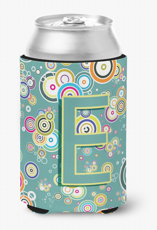 Monogram Letter Circle Circle Alphabet Can or Bottle Hugger - 615872971350