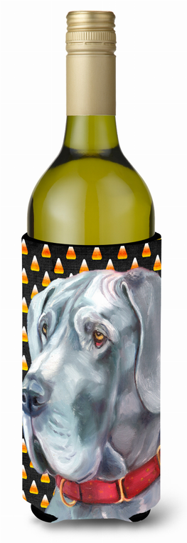 Candy Corn Halloween Design with Dog Wine Bottle Hugger - 638508068576