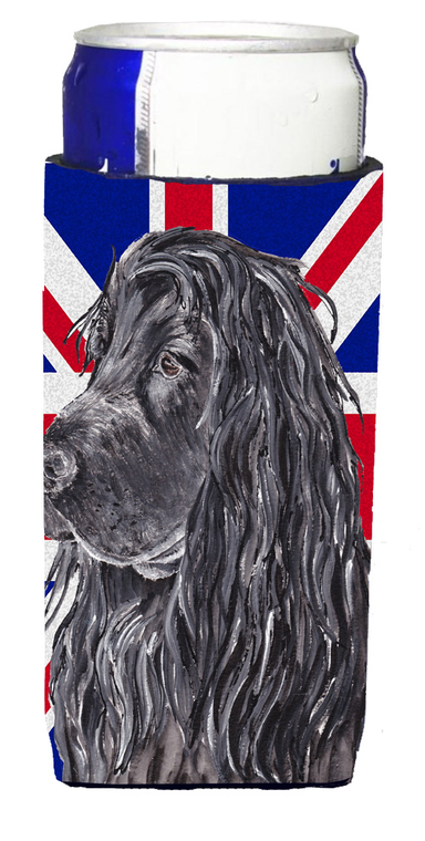 English Union Jack British Flag Design with Dog Ultra Hugger for slim cans - 615872822249