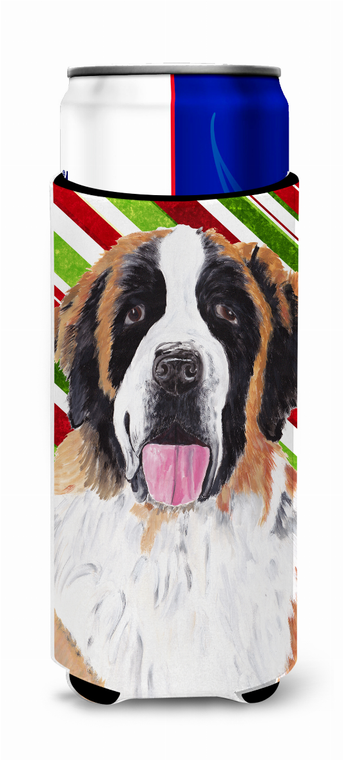 Candy Cane Christmas Design with Dog Ultra Hugger for slim cans - 615872739189