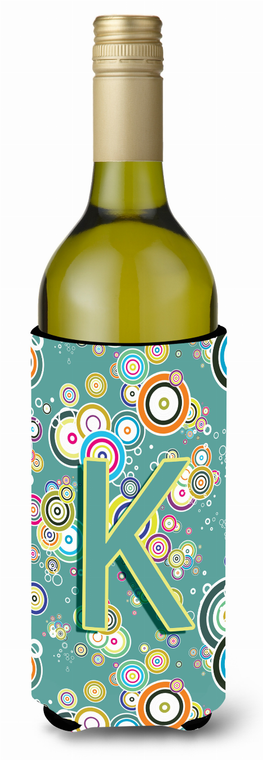 Monogram Letter Circle Circle Alphabet Wine Bottle Hugger - 638508021243