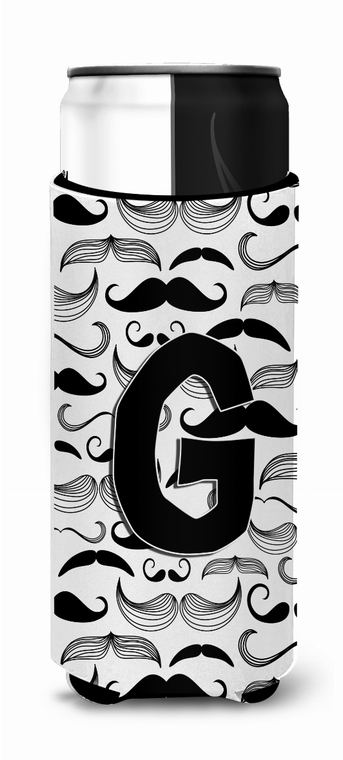 Letter Moustache Initial Ultra Hugger for slim cans - 638508023018