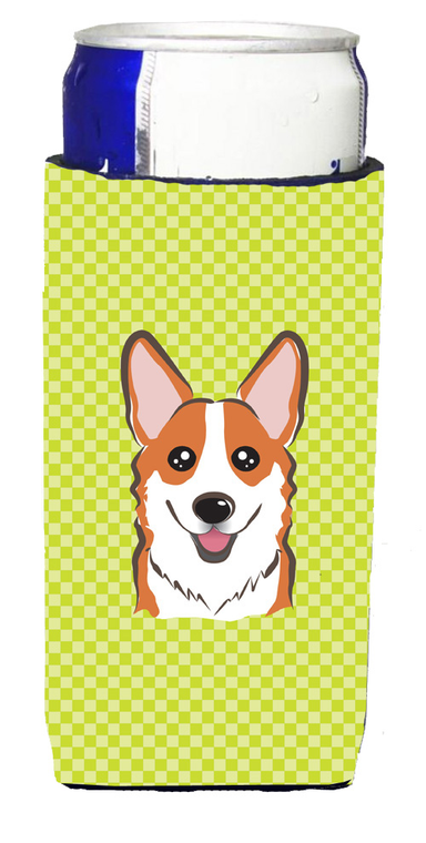 Checkerboard Design with Dog Ultra Hugger for slim cans - 615872916412