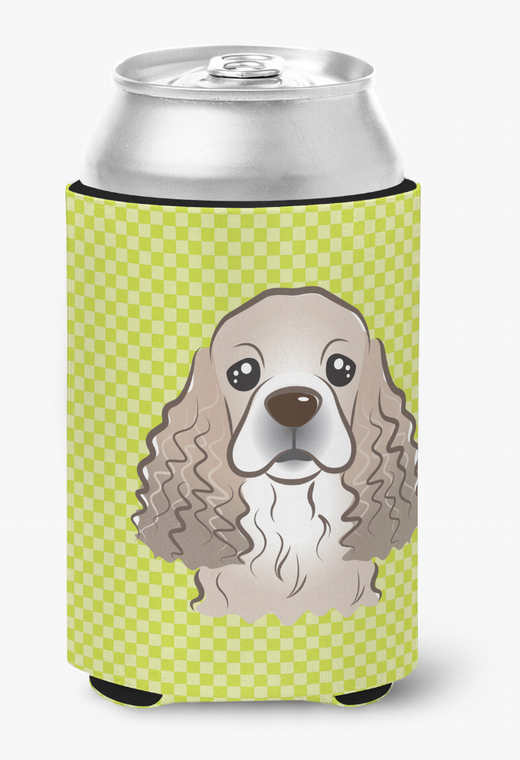 Dog Face Checkerboard Can or Bottle Hugger - 615872893713