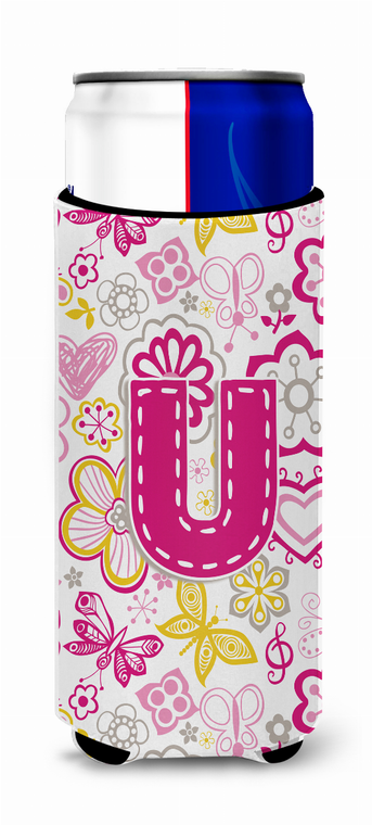 Letter Flowers and Butterflies Ultra Hugger for slim cans - 638508022110