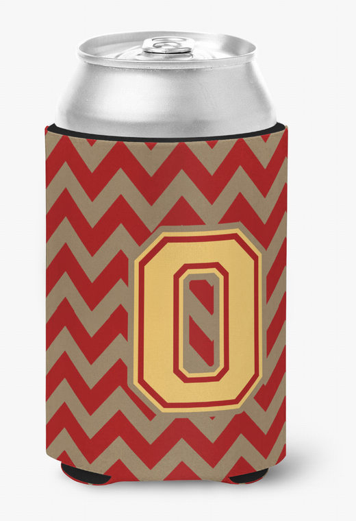 Monogram Letter Chevron Can or Bottle Hugger - 638508274403