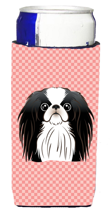 Checkerboard Design with Dog Ultra Hugger for slim cans - 615872916795