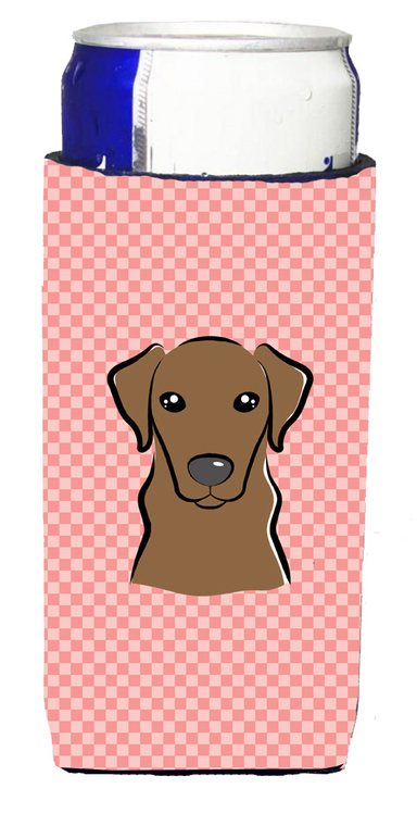 Checkerboard Design with Dog Ultra Hugger for slim cans - 615872916832