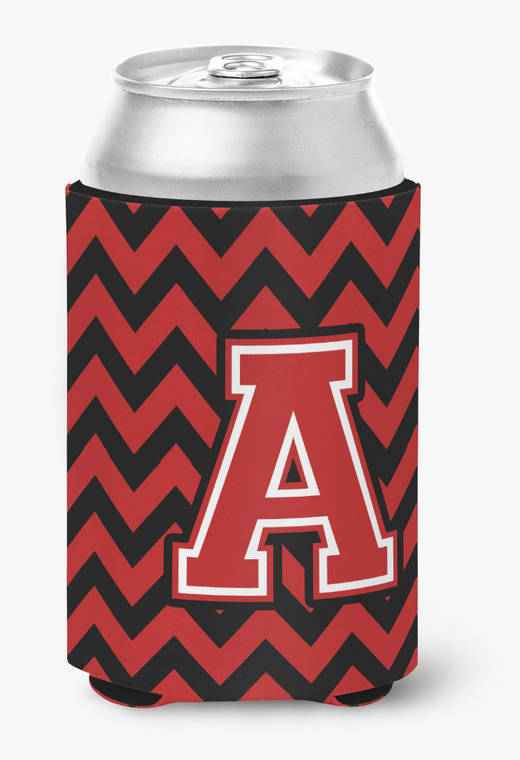Monogram Letter Chevron Can or Bottle Hugger - 638508272430