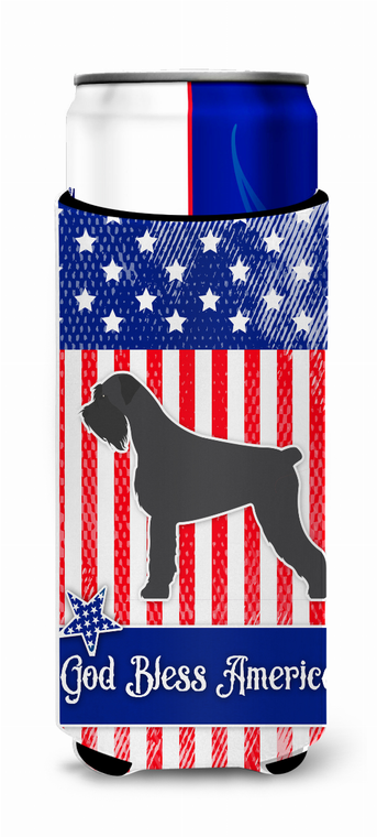 USA Patriotic Dog Ultra Hugger for slim cans - 638508495617