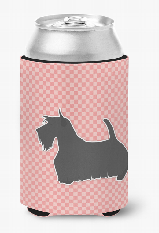 Dog Profile Checkerboard Can or Bottle Hugger - 638508506528