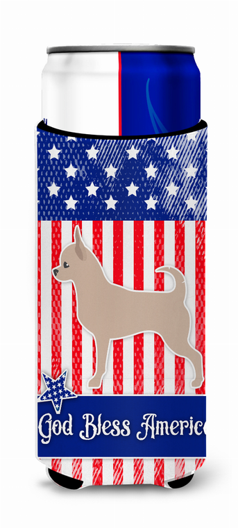 USA Patriotic Dog Ultra Hugger for slim cans - 638508495389
