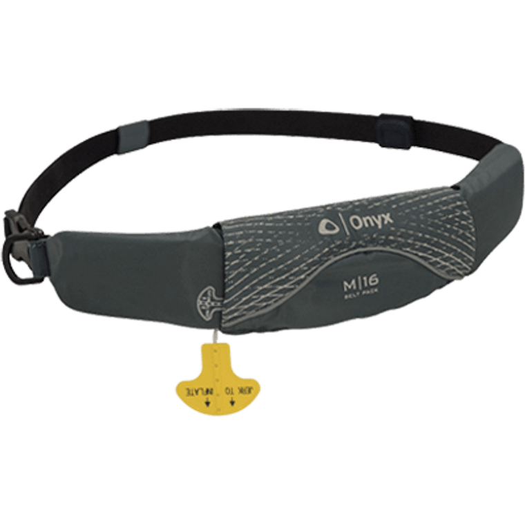 Onyx M-16 Manual Inflatable Belt Pack (PFD) - Grey - 043311959360