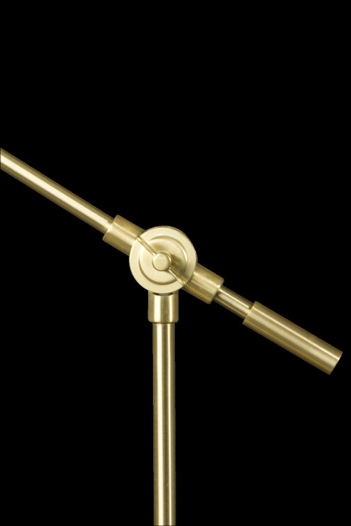 Homeroots Lighting Shiny Satin Brass LED Adjustable Desk Lamp