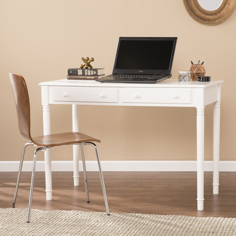 Crisp White Desk with Drawers - 808230103320