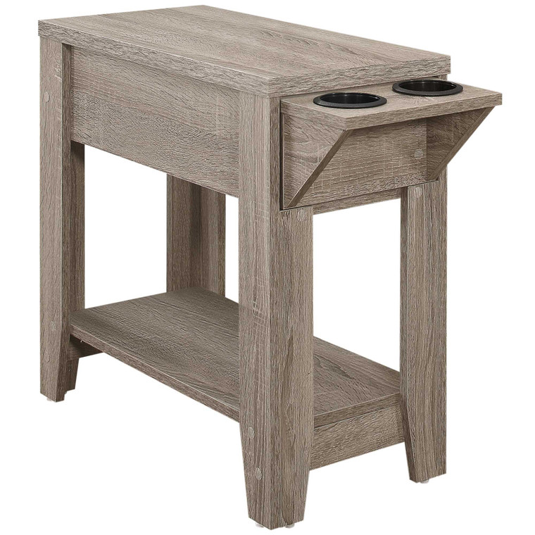 Homeroots Living Room Accent Table, Taupe Finish, 28.75 x 12 x 22.5 Inches