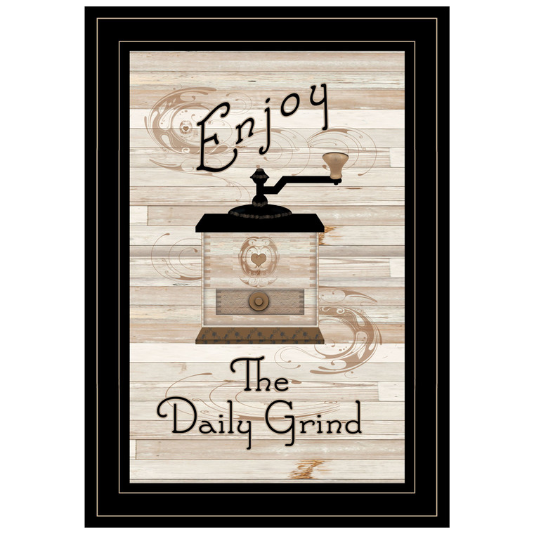 Enjoy the Daily Grind 2 Black Framed Print Kitchen Wall Art