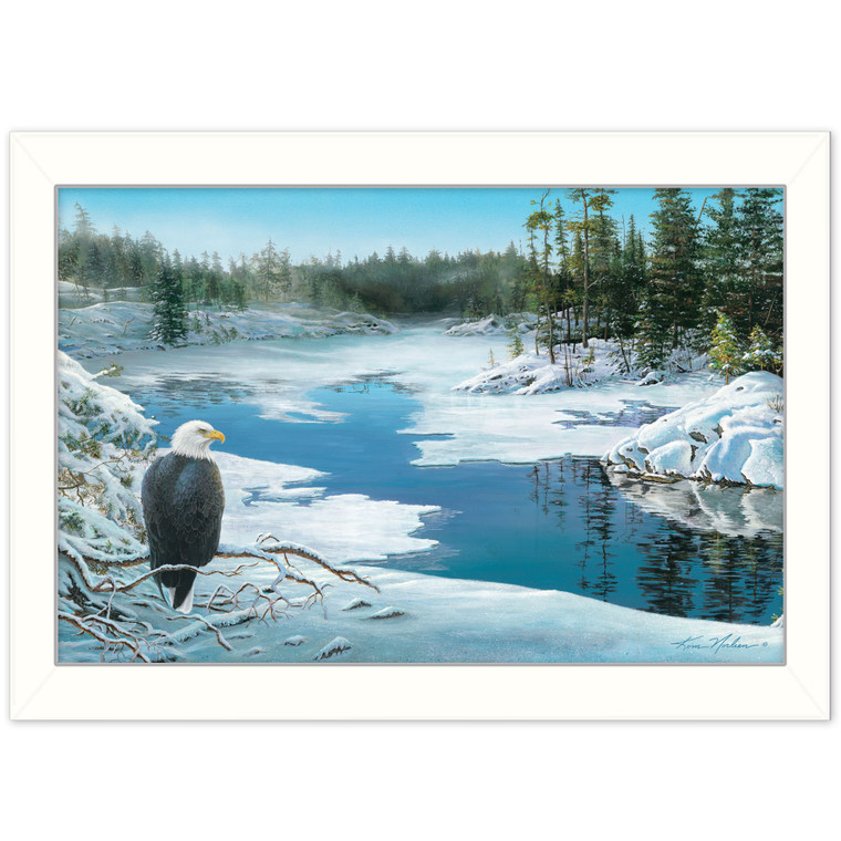 Homeroots Home Decor The Lookout 2 White Framed Print Wall Art, White, 14 Inch Height