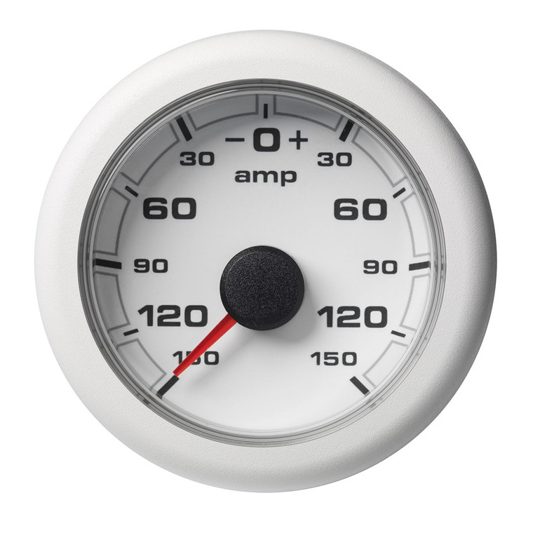 Veratron 52MM (2-1/16") OceanLink Battery Current Gauge (-150 /+150 AMP) - White Dial & Bezel - 7640178721395