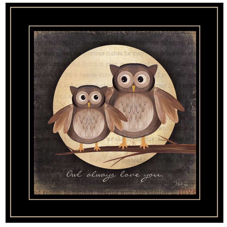 Owl Always Love &amp;amp; Need You 2 Black Framed Print Wall Art - 606114089513